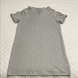 Michael Kors Heather Gray V-Neck T-Shirt Dress